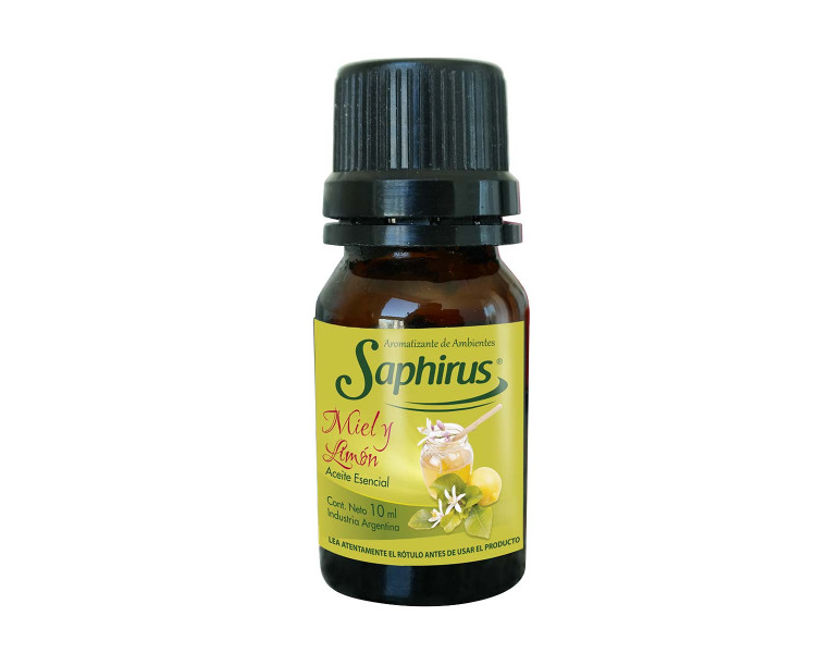 AROMATIZANTE ACEITE P/HORNILLO MIEL Y LIMON SAPHIRUS 10ML. - 477