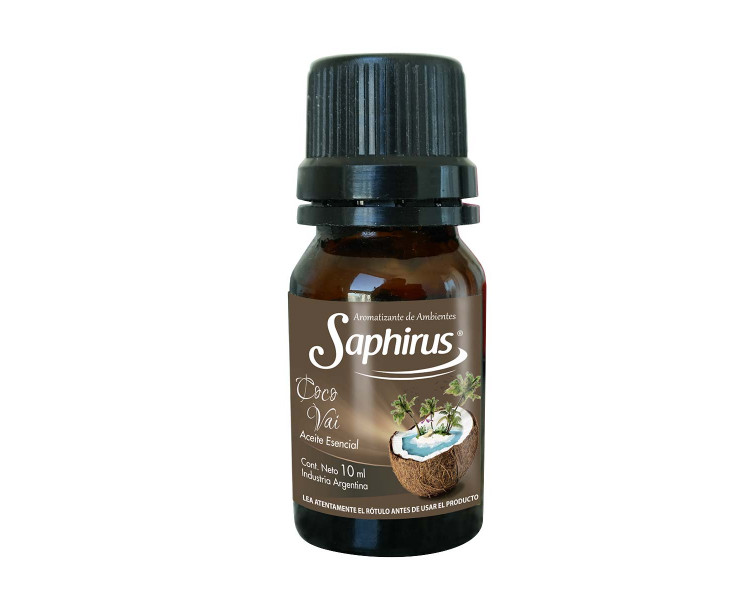 AROMATIZANTE ACEITE P/HORNILLO COCO VAI SAPHIRUS 10ML. - 477