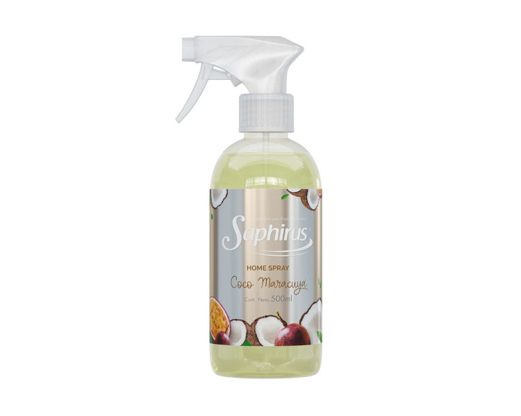 AROMATIZADOR HOME SPRAY COCO - MARACUYA SAPHIRUS X 500ML. - 677