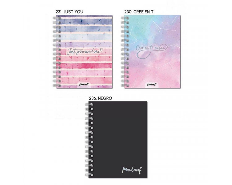 CUADERNO MAULANF 16X21 X 80 HJS LISO 230. CREE-3300330 *
