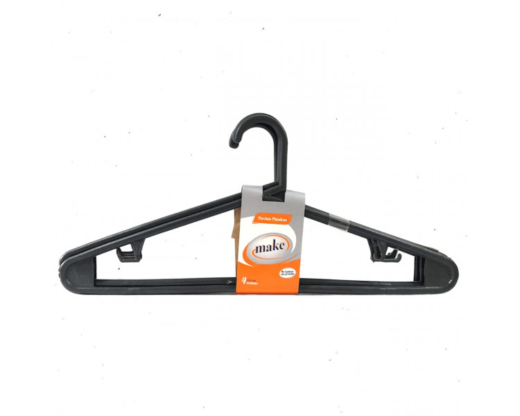 PERCHA PLASTICA X 4U.- 6263