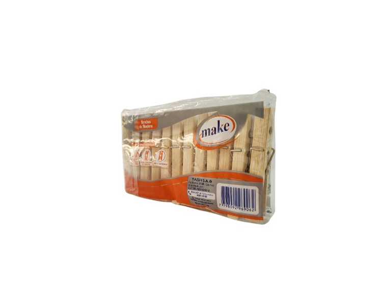 BROCHES DE MADERA MAKE (X12 U)  6043