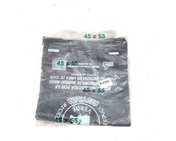 CAMISETA INPLA MAS GRANDE 45X55 VERD/NEG 50 MIC