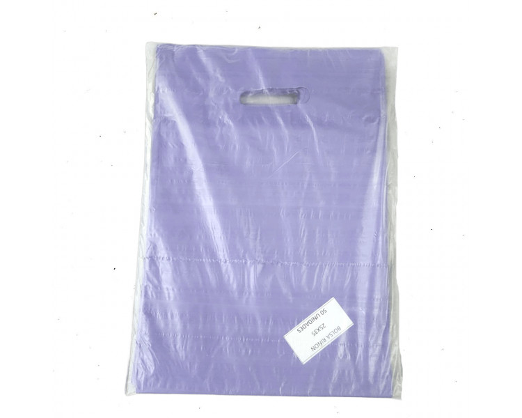 BOLSA TROQUEL AD ECO LISA 25X35 LILA (X50)