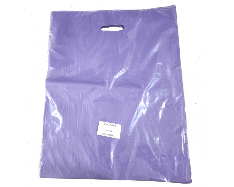 BOLSA TROQUEL AD ECO LISA 40X50 LILA (X50)