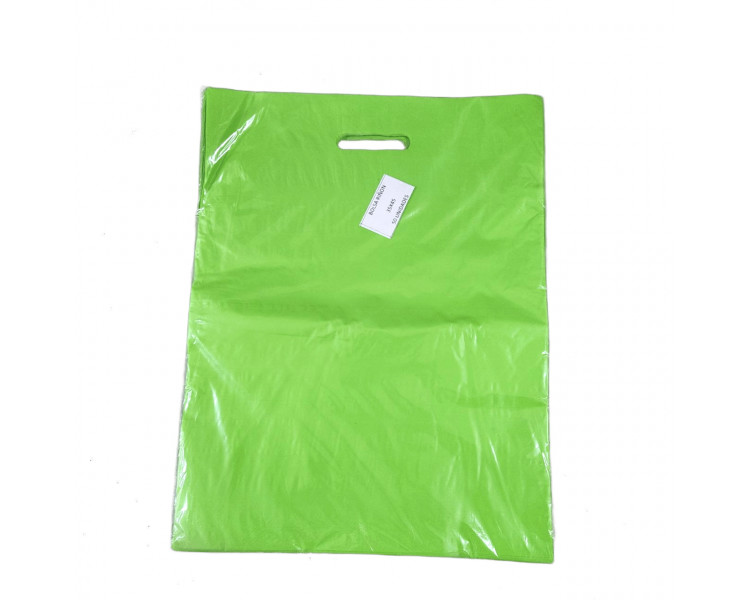 BOLSA TROQUEL AD ECO LISA 35X45 VERDE LIMA (X50)