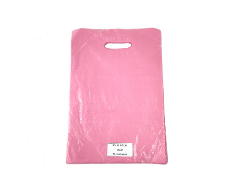 BOLSA TROQUEL AD ECO LISA 25X35 ROSA (X50)