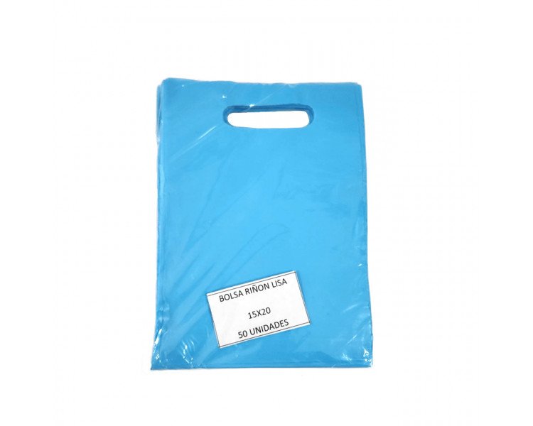 BOLSA TROQUEL AD ECO LISA 15X20 CELESTE (X50)