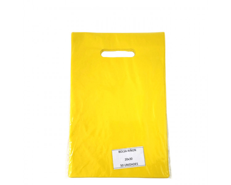 BOLSA TROQUEL AD ECO LISA 20X30 AMARILLA (X50)