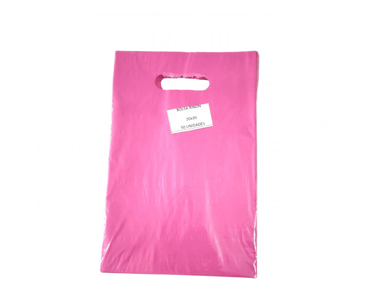 BOLSA TROQUEL AD ECO LISA 20X30 ROSA (X50)
