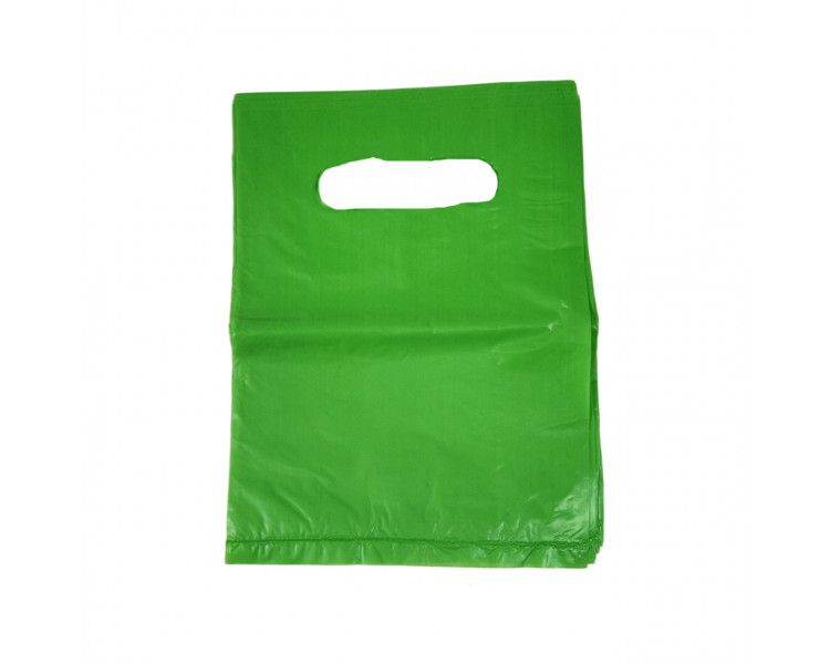 BOLSA TROQUEL AD ECO LISA 15X20 VERDE MANZANA (X50)