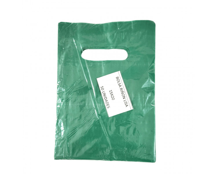 BOLSA TROQUEL AD ECO LISA 15X20 VERDE INGLES (X50)